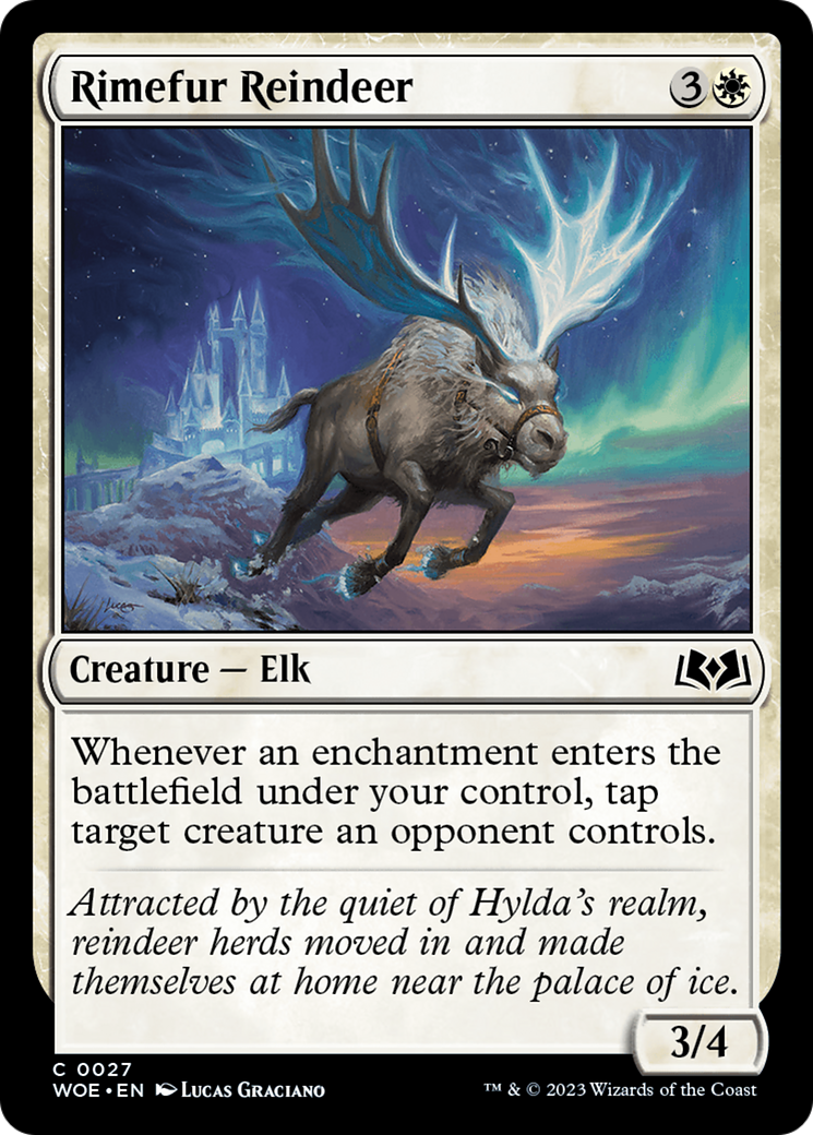 Rimefur Reindeer - Common Creature — Elk card from Wilds of Eldraine