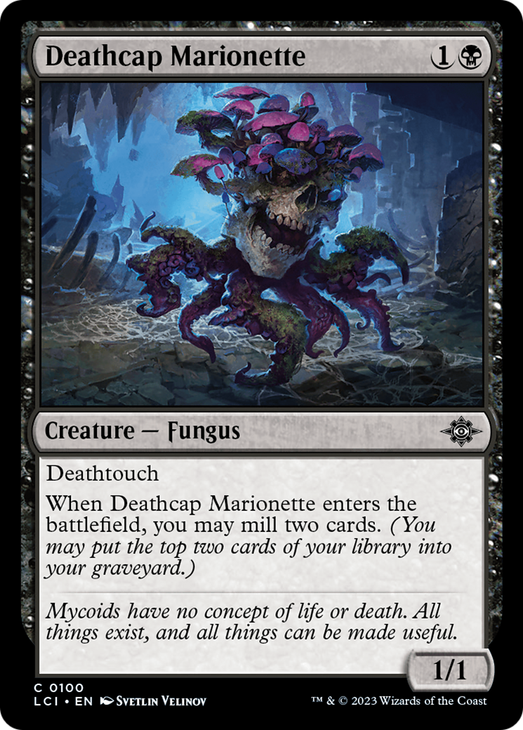 Deathcap Marionette - Common Creature — Fungus card from The Lost Caverns of Ixalan