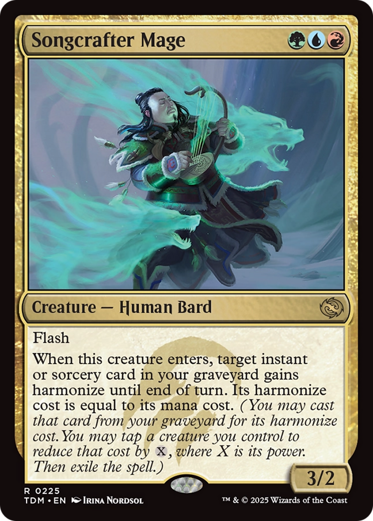 Songcrafter Mage - Rare Creature — Human Bard card from Tarkir: Dragonstorm