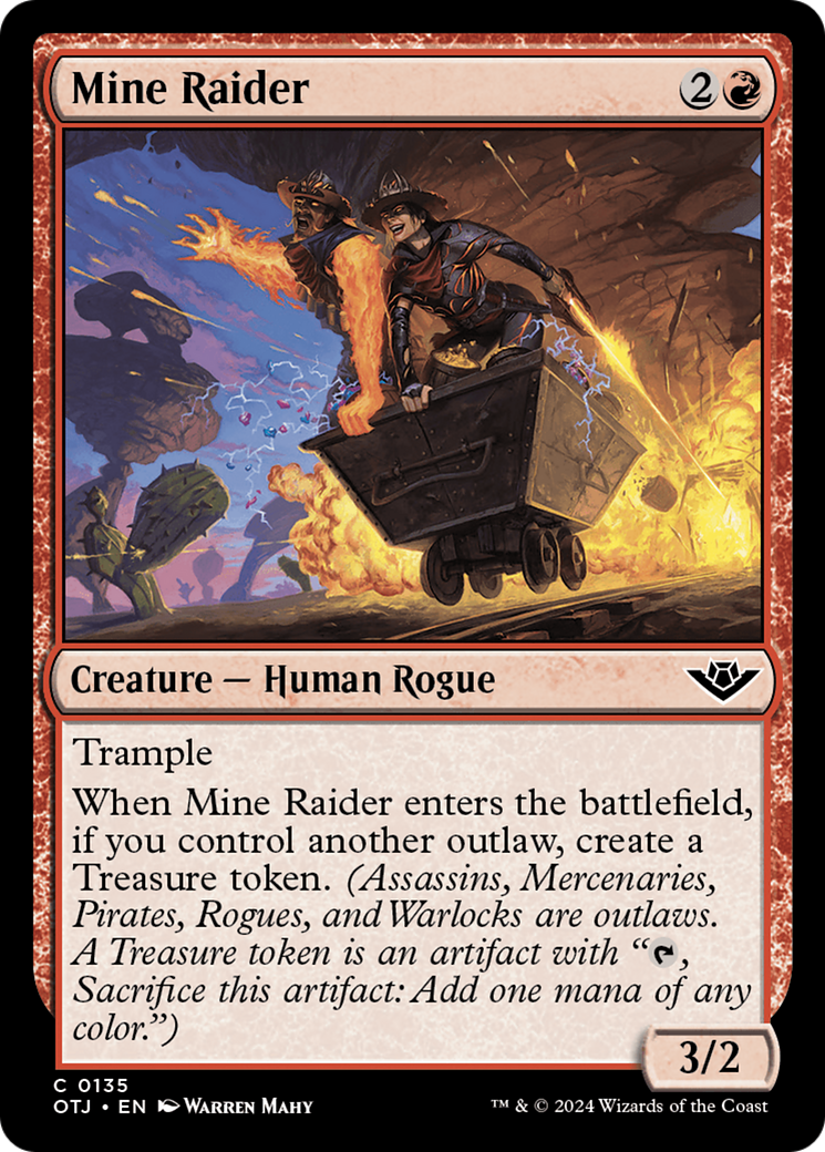 Mine Raider - Common Creature — Human Rogue card from Outlaws of Thunder Junction