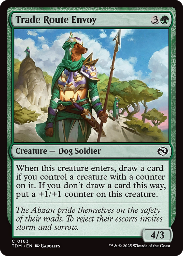 Trade Route Envoy - Common Creature — Dog Soldier card from Tarkir: Dragonstorm