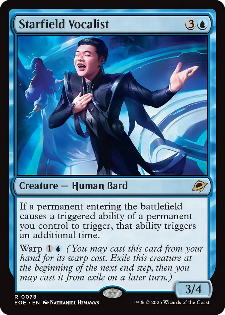 Starfield Vocalist - Rare Creature — Human Bard card from Edge of Eternities