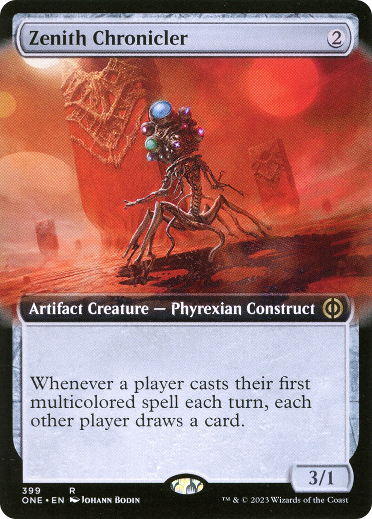 Zenith Chronicler - Rare Artifact Creature — Phyrexian Construct card from Phyrexia: All Will Be One