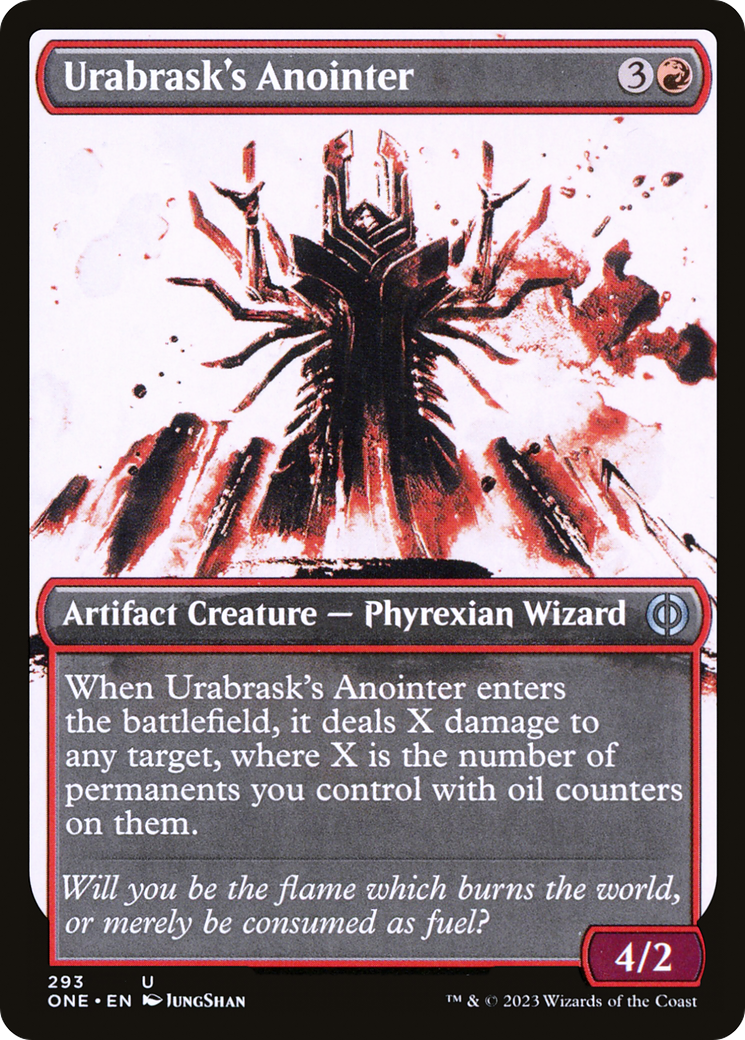 Urabrask's Anointer - Uncommon Artifact Creature — Phyrexian Wizard card from Phyrexia: All Will Be One