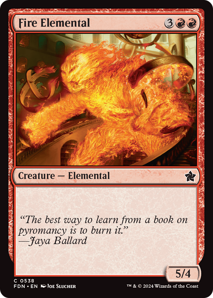 Fire Elemental - Common Creature — Elemental card from Foundations