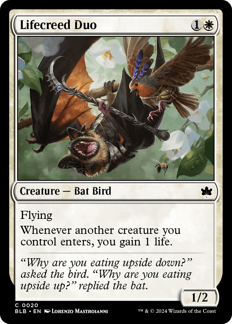 Lifecreed Duo - Common Creature — Bat Bird card from Bloomburrow