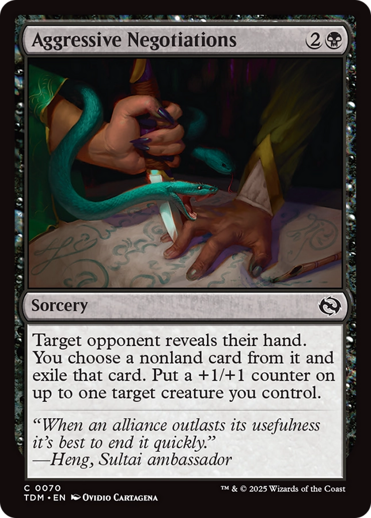 Aggressive Negotiations - Common Sorcery card from Tarkir: Dragonstorm