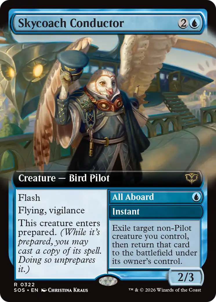 Skycoach Conductor // All Aboard - Rare Instant card from Secrets of Strixhaven