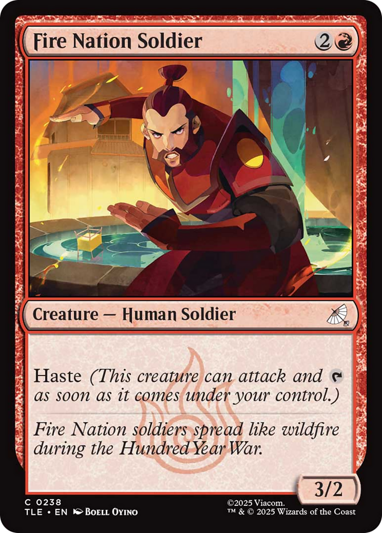 Fire Nation Soldier - Common Creature — Human Soldier card from Avatar: The Last Airbender Eternal