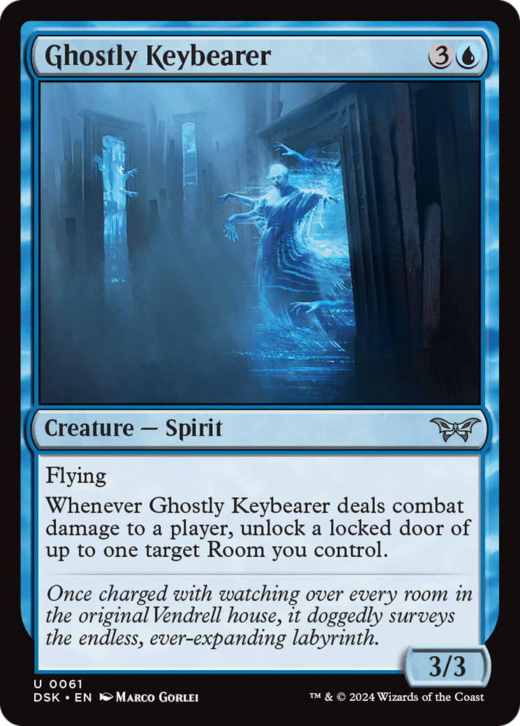 Ghostly Keybearer - Uncommon Creature — Spirit card from Duskmourn: House of Horror
