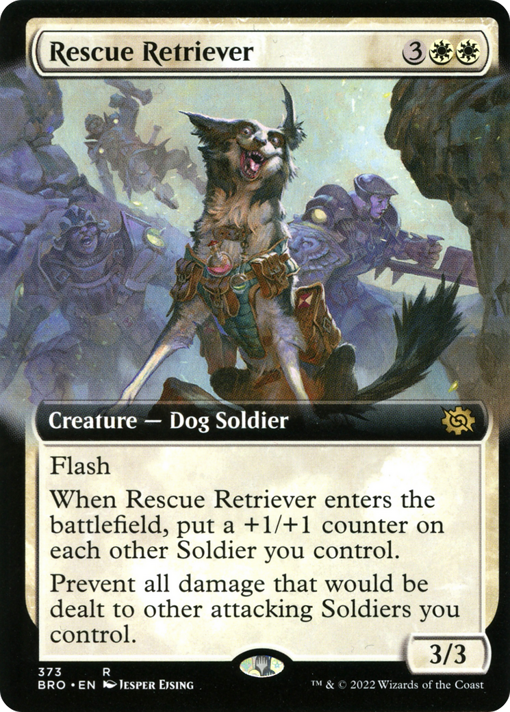 Rescue Retriever - Rare Creature — Dog Soldier card from The Brothers' War