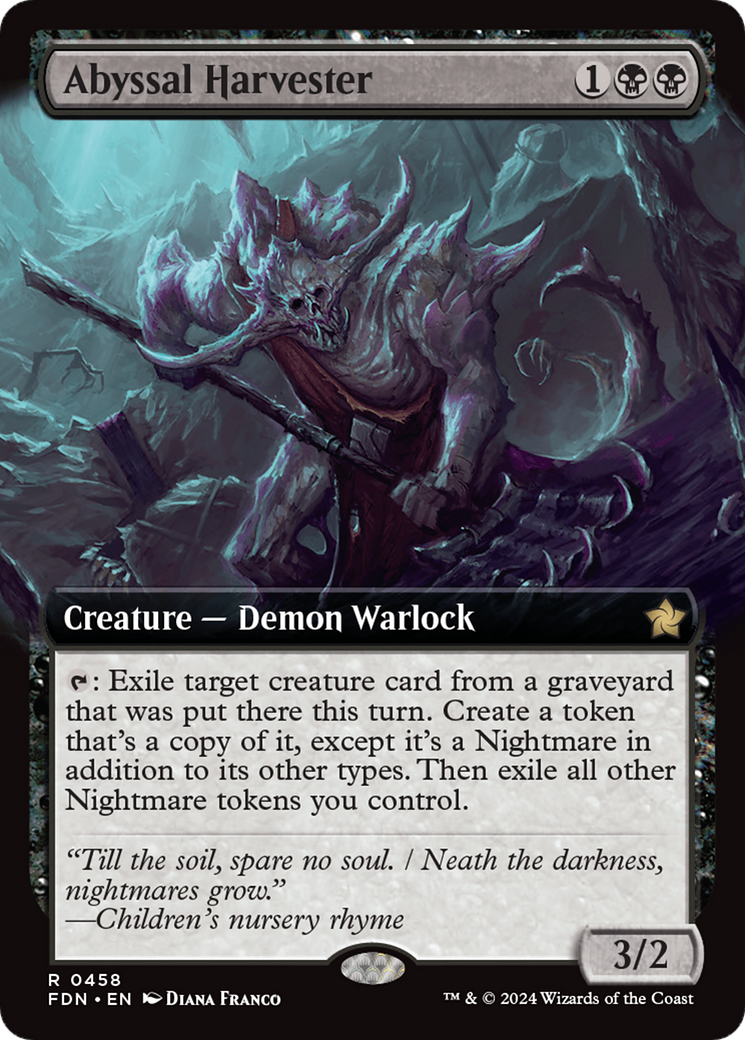 Abyssal Harvester - Rare Creature — Demon Warlock card from Foundations