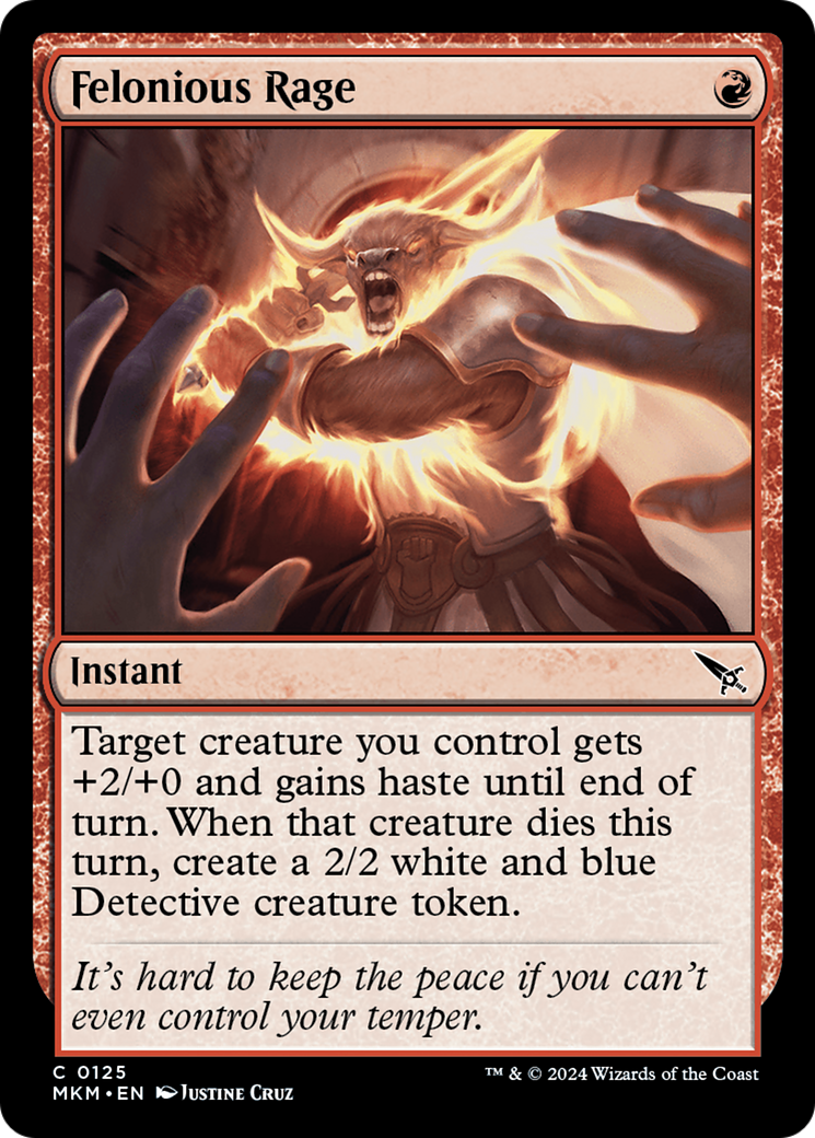 Felonious Rage - Common Instant card from Murders at Karlov Manor