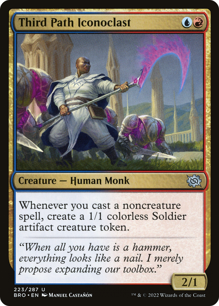 Third Path Iconoclast - Uncommon Creature — Human Monk card from The Brothers' War