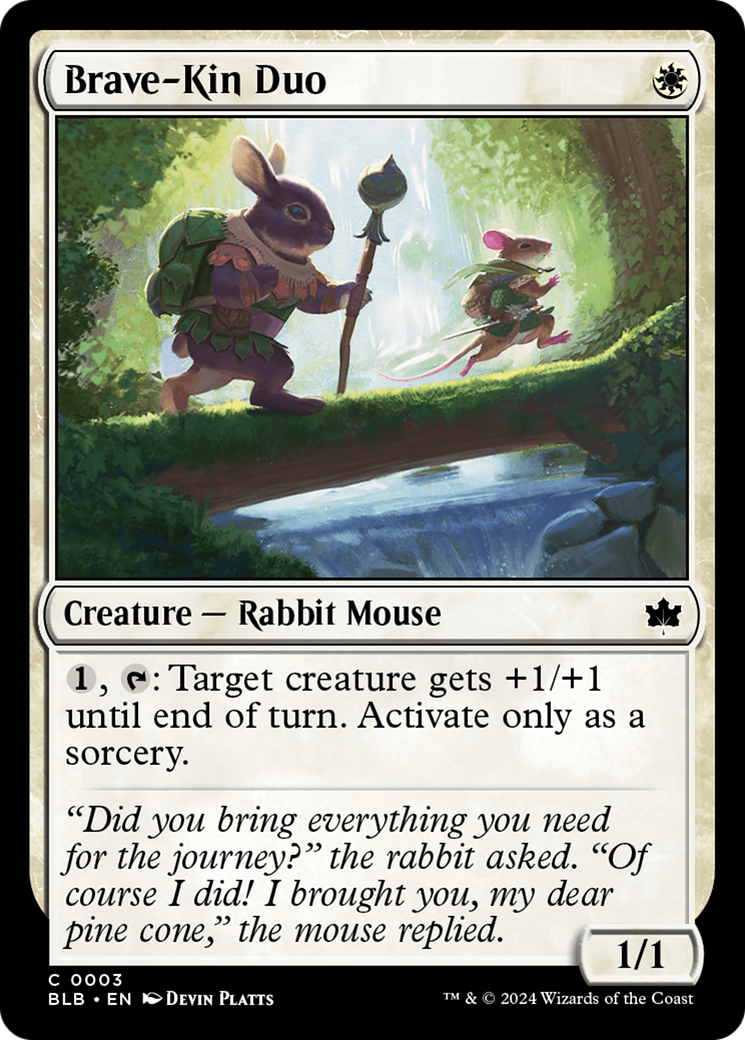 Brave-Kin Duo - Common Creature — Rabbit Mouse card from Bloomburrow