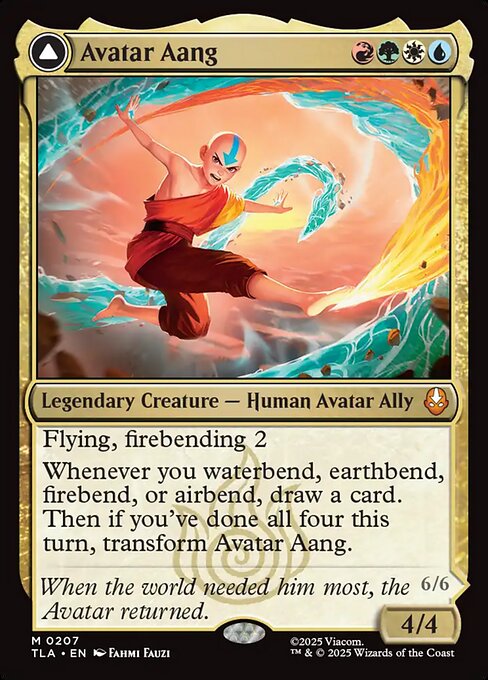 Avatar Aang // Aang, Master of Elements - Mythic rare card from Avatar: The Last Airbender