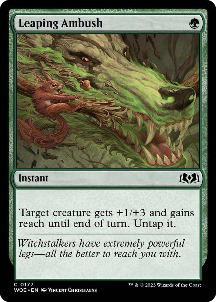 Leaping Ambush - Common Instant card from Wilds of Eldraine