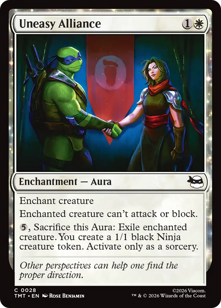 Uneasy Alliance - Common Enchantment — Aura card from Teenage Mutant Ninja Turtles