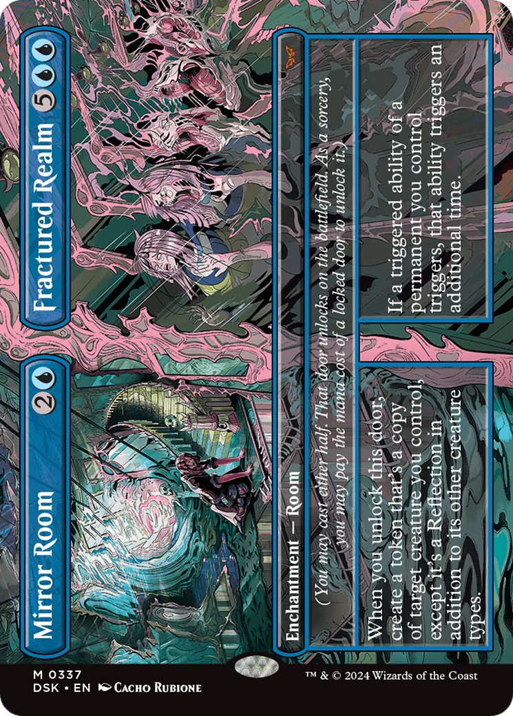 Mirror Room // Fractured Realm - Mythic Enchantment — Room card from Duskmourn: House of Horror