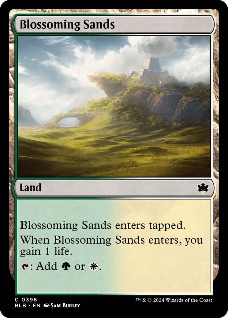 Blossoming Sands - Common Land card from Bloomburrow