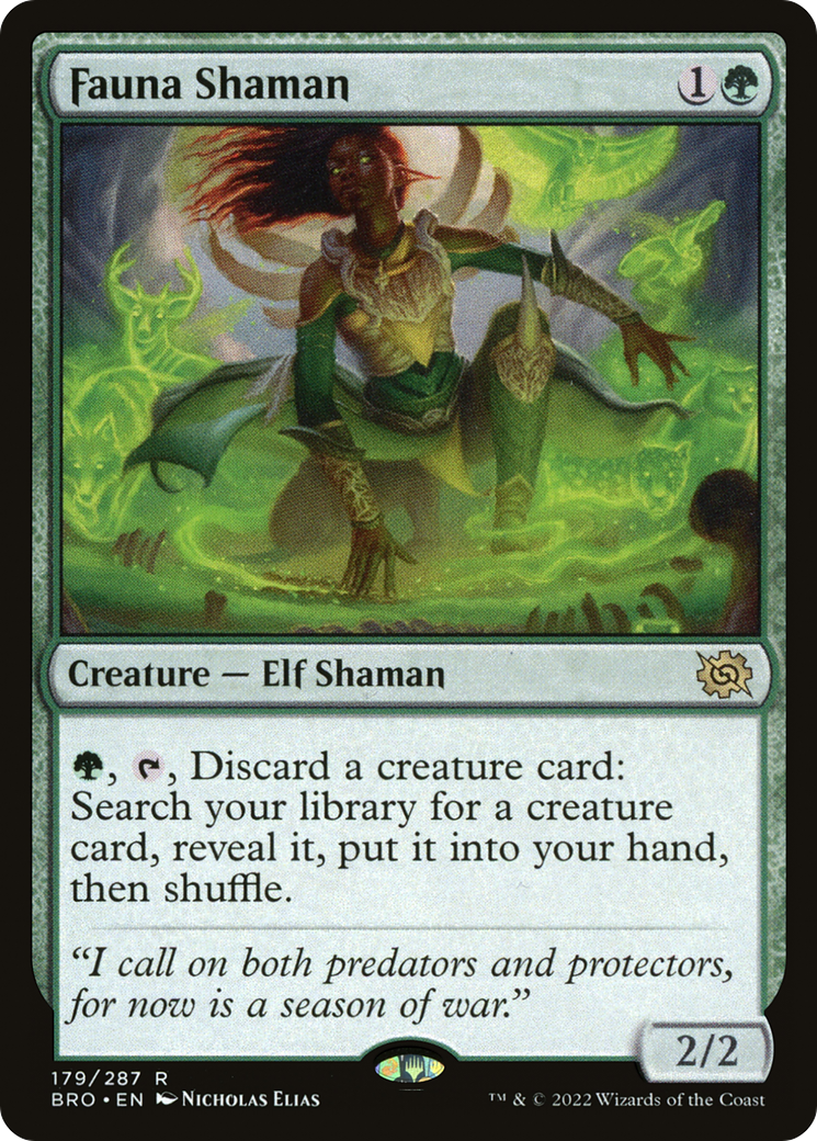 Fauna Shaman - Rare Creature — Elf Shaman card from The Brothers' War