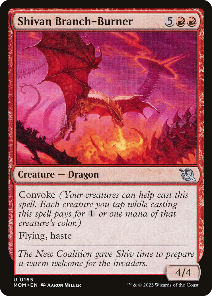 Shivan Branch-Burner - Uncommon Creature — Dragon card from March of the Machine