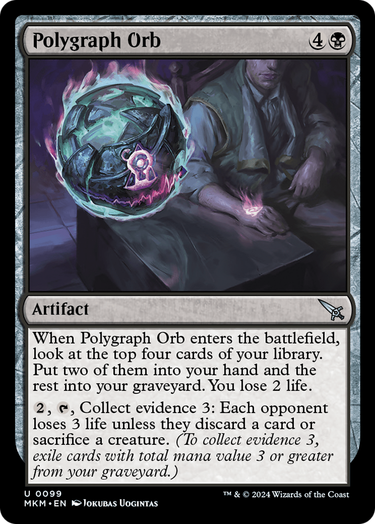 Polygraph Orb - Uncommon Artifact card from Murders at Karlov Manor