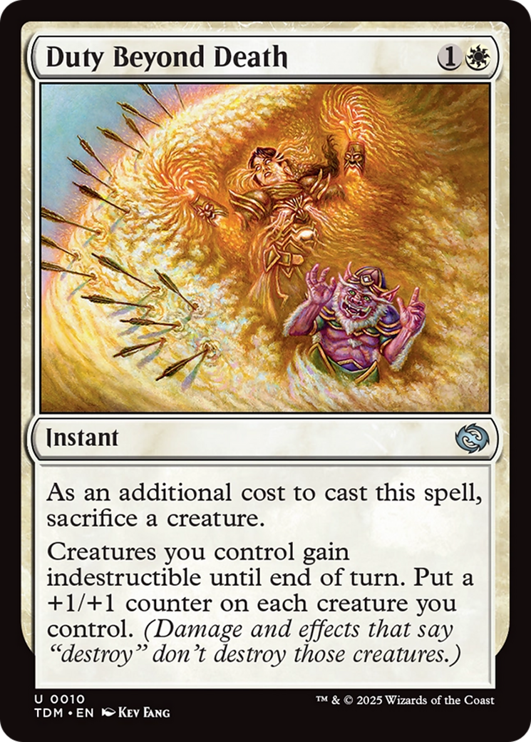 Duty Beyond Death - Uncommon Instant card from Tarkir: Dragonstorm