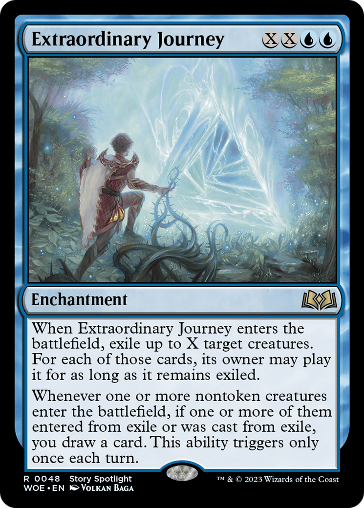Extraordinary Journey - Rare Enchantment card from Wilds of Eldraine