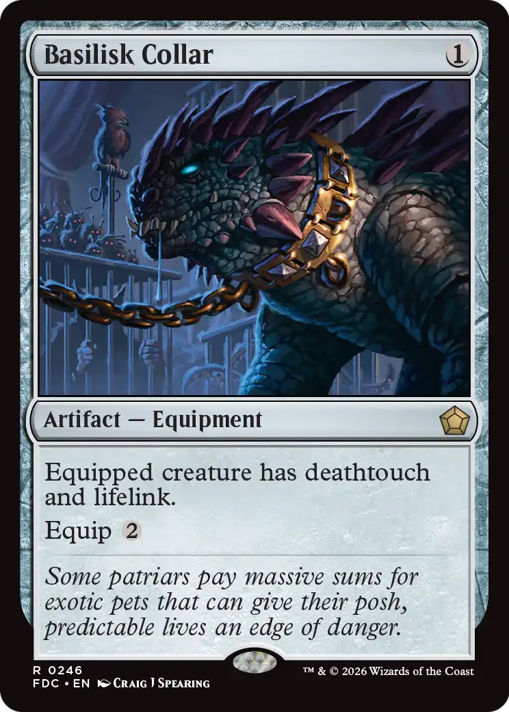 Basilisk Collar - Rare Artifact — Equipment card from Foundations Commander