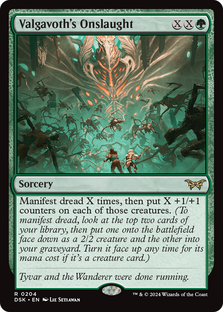 Valgavoth's Onslaught - Rare Sorcery card from Duskmourn: House of Horror
