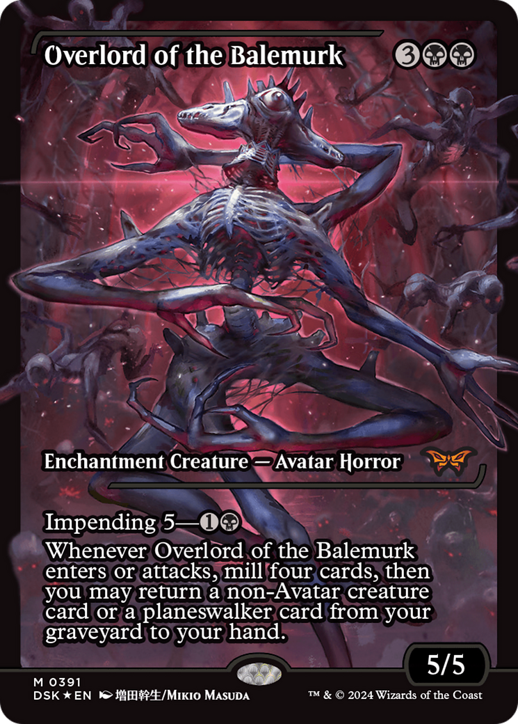 Overlord of the Balemurk - Mythic Enchantment Creature — Avatar Horror card from Duskmourn: House of Horror
