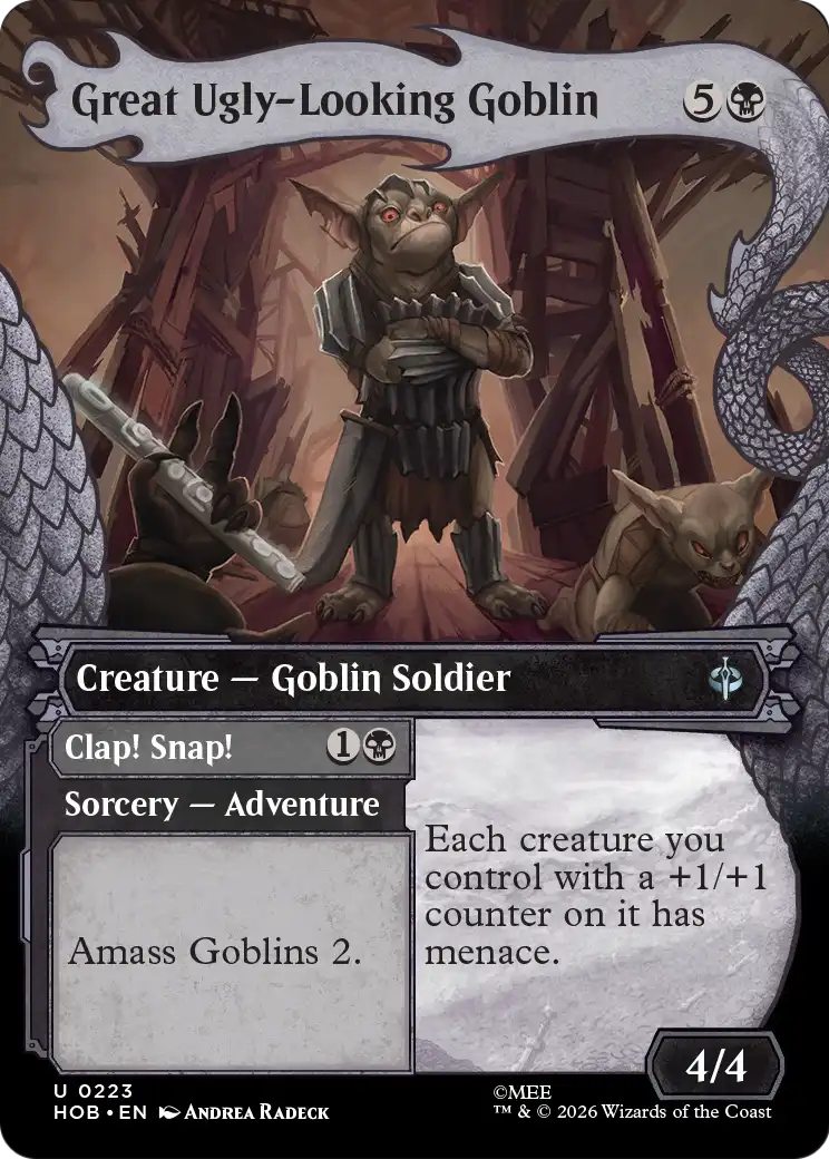 Great Ugly-Looking Goblin // Clap! Snap! - Uncommon Sorcery — Adventure card from The Hobbit
