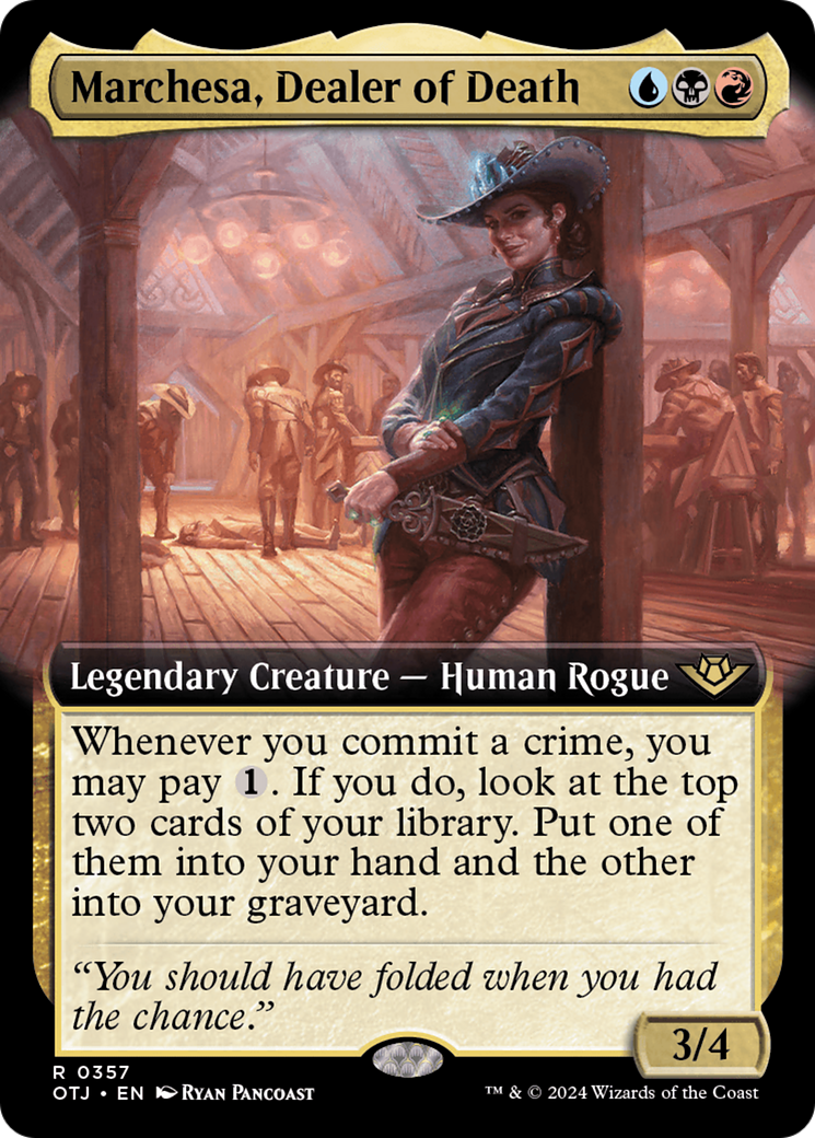 Marchesa, Dealer of Death - Rare Legendary Creature — Human Rogue card from Outlaws of Thunder Junction