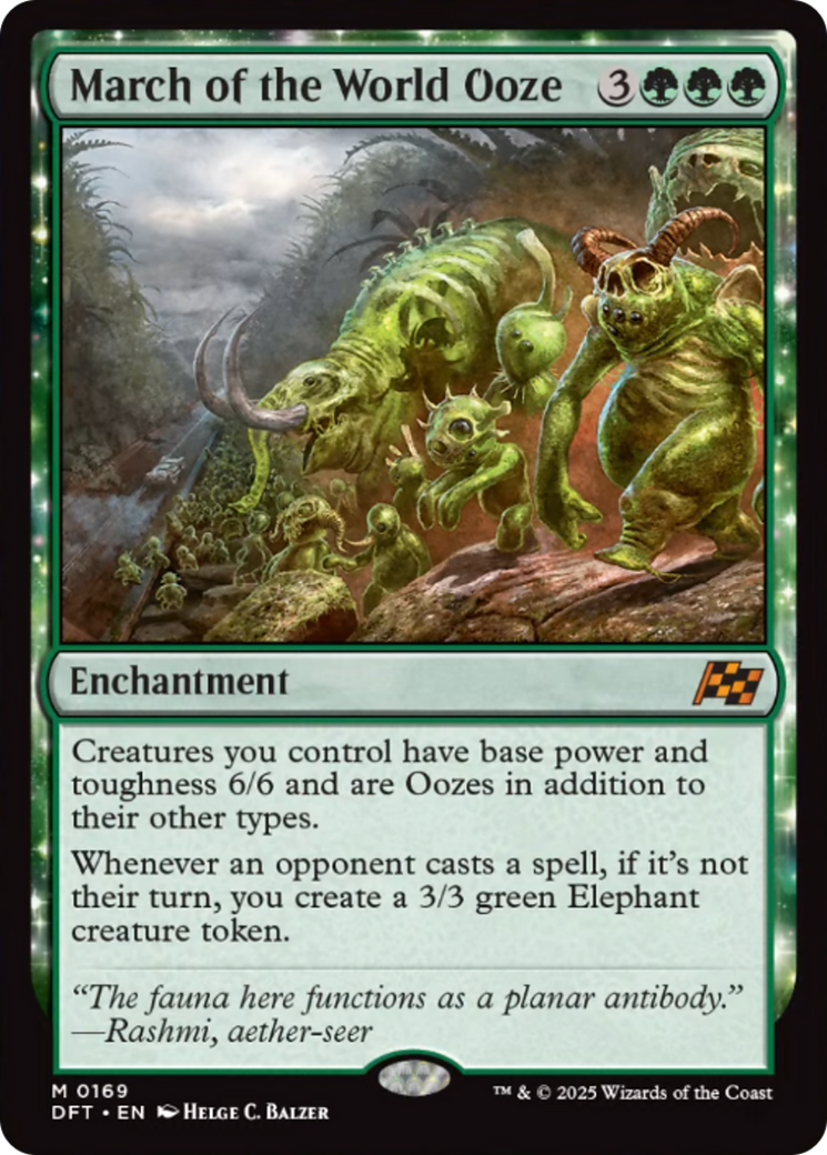 March of the World Ooze - Mythic Enchantment card from Aetherdrift