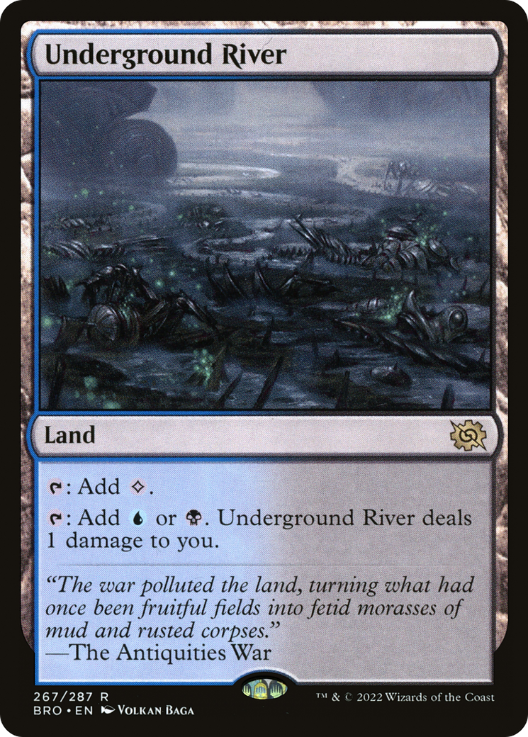 Underground River - Rare Land card from The Brothers' War