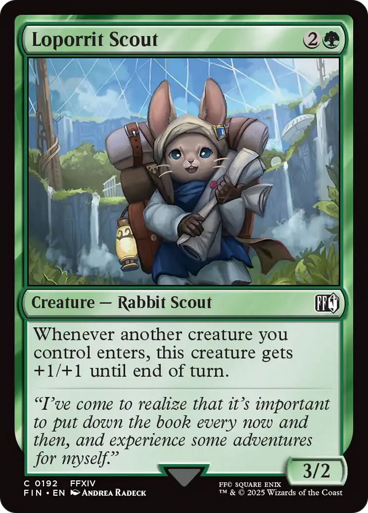 Loporrit Scout - Common Creature — Rabbit Scout card from Final Fantasy