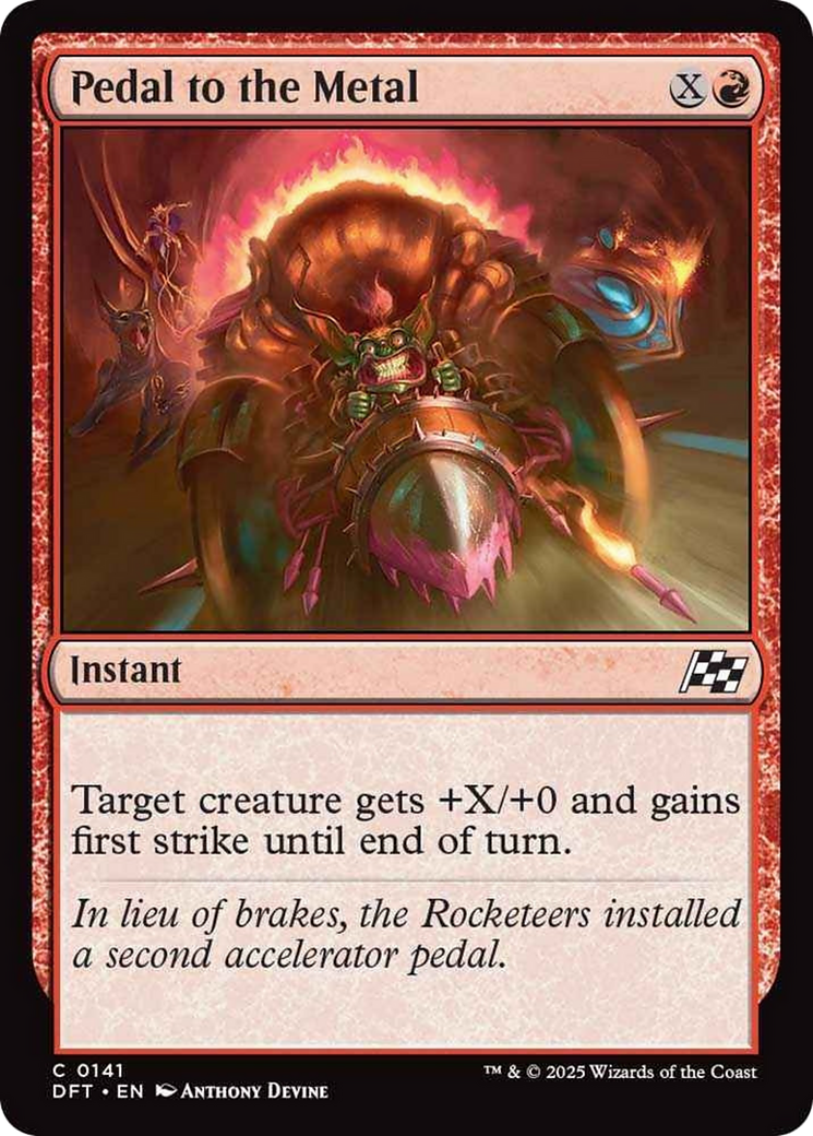 Pedal to the Metal - Common Instant card from Aetherdrift