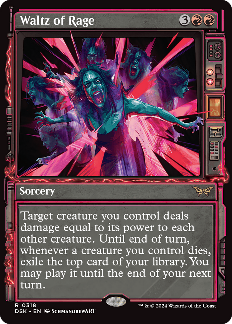 Waltz of Rage - Rare Sorcery card from Duskmourn: House of Horror