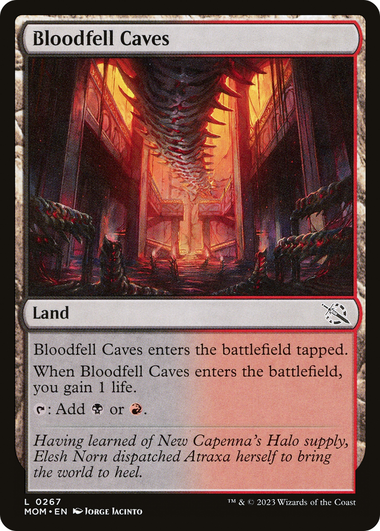 Bloodfell Caves - Common Land card from March of the Machine