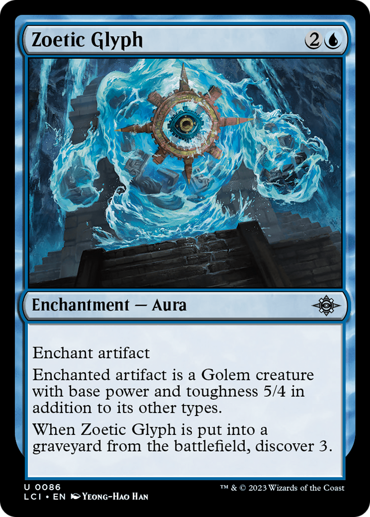 Zoetic Glyph - Uncommon Enchantment — Aura card from The Lost Caverns of Ixalan