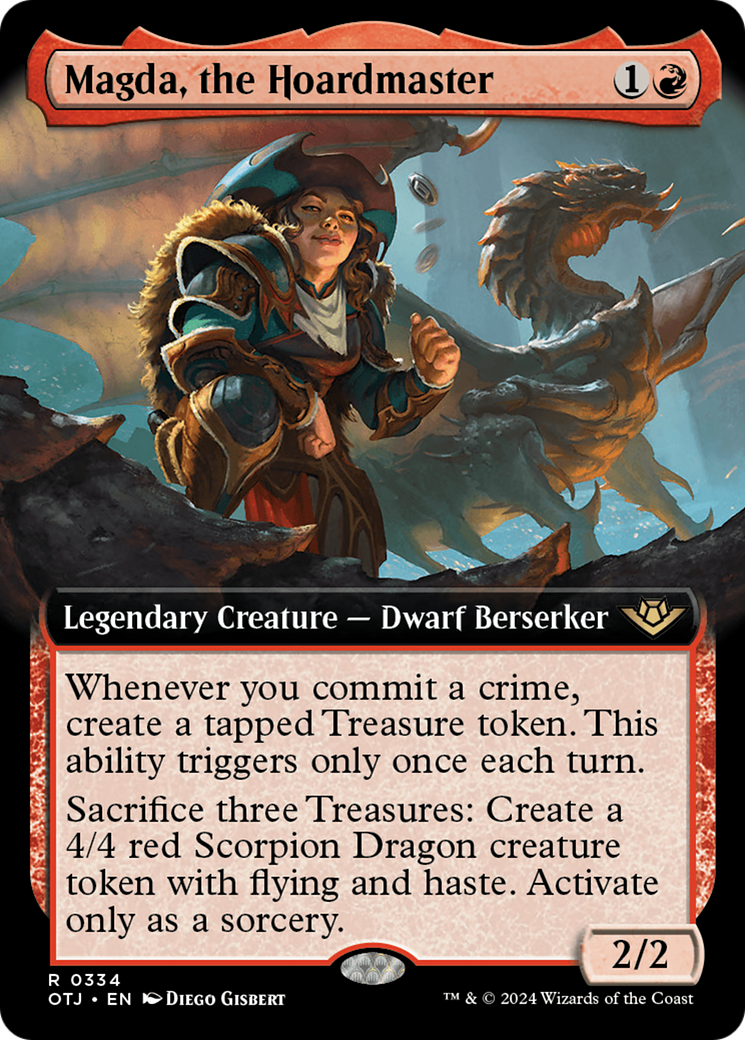 Magda, the Hoardmaster - Rare Legendary Creature — Dwarf Berserker card from Outlaws of Thunder Junction