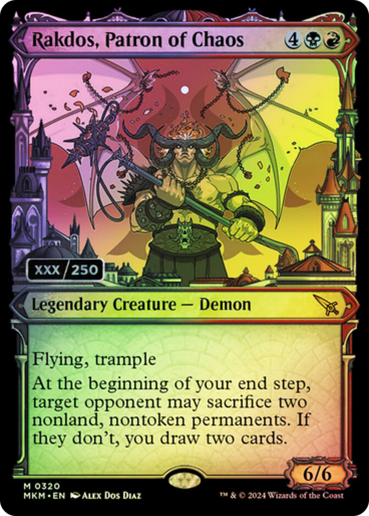 Rakdos, Patron of Chaos - Mythic Legendary Creature — Demon card from Murders at Karlov Manor