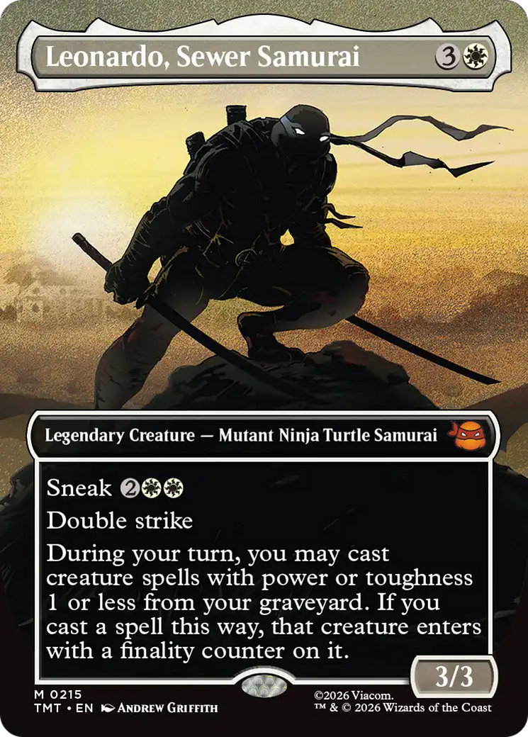 Leonardo, Sewer Samurai - Mythic Legendary Creature — Mutant Ninja Turtle Samurai card from Teenage Mutant Ninja Turtles
