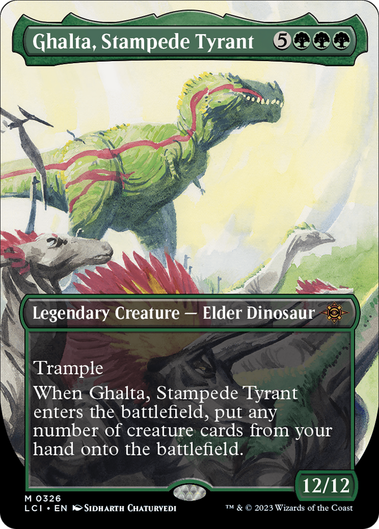 Ghalta, Stampede Tyrant - Mythic Legendary Creature — Elder Dinosaur card from The Lost Caverns of Ixalan