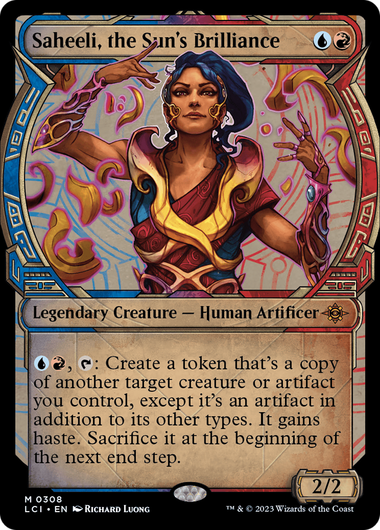 Saheeli, the Sun's Brilliance - Mythic Legendary Creature — Human Artificer card from The Lost Caverns of Ixalan
