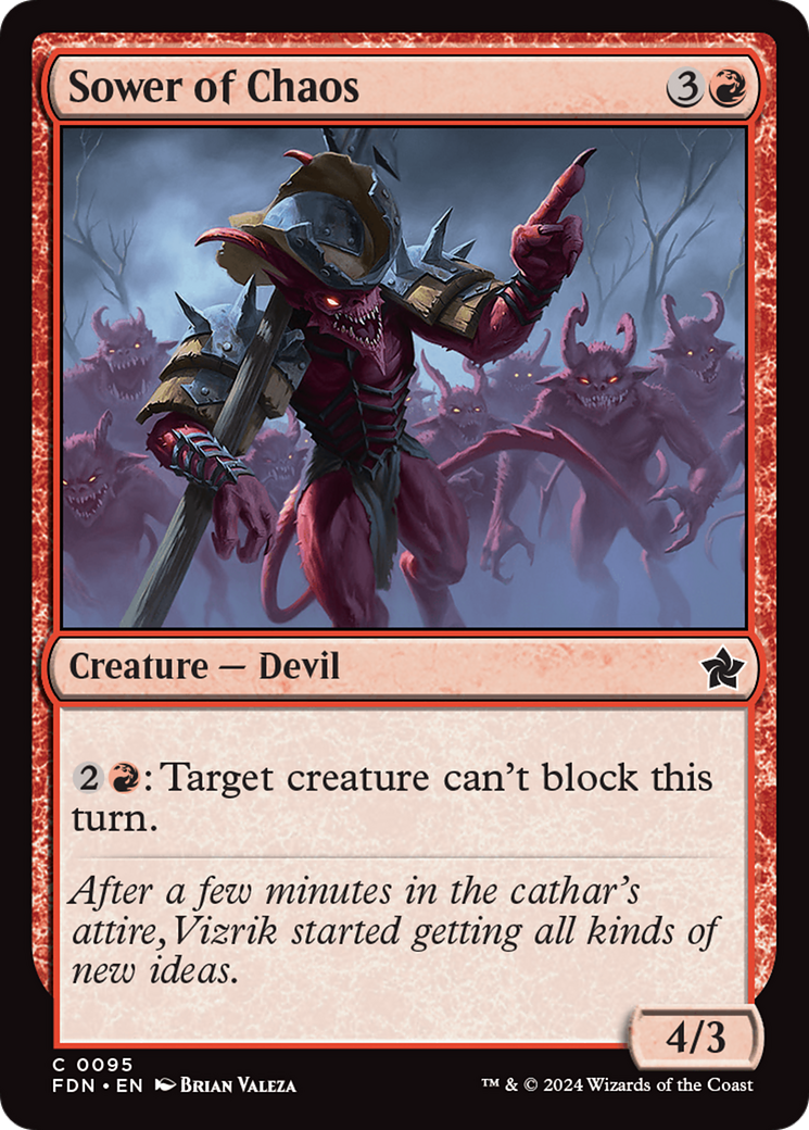 Sower of Chaos - Common Creature — Devil card from Foundations