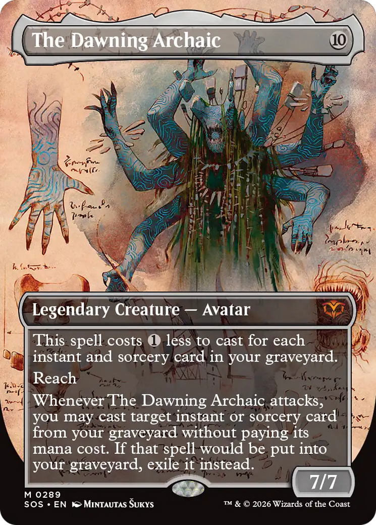 The Dawning Archaic - Mythic Legendary Creature — Avatar card from Secrets of Strixhaven