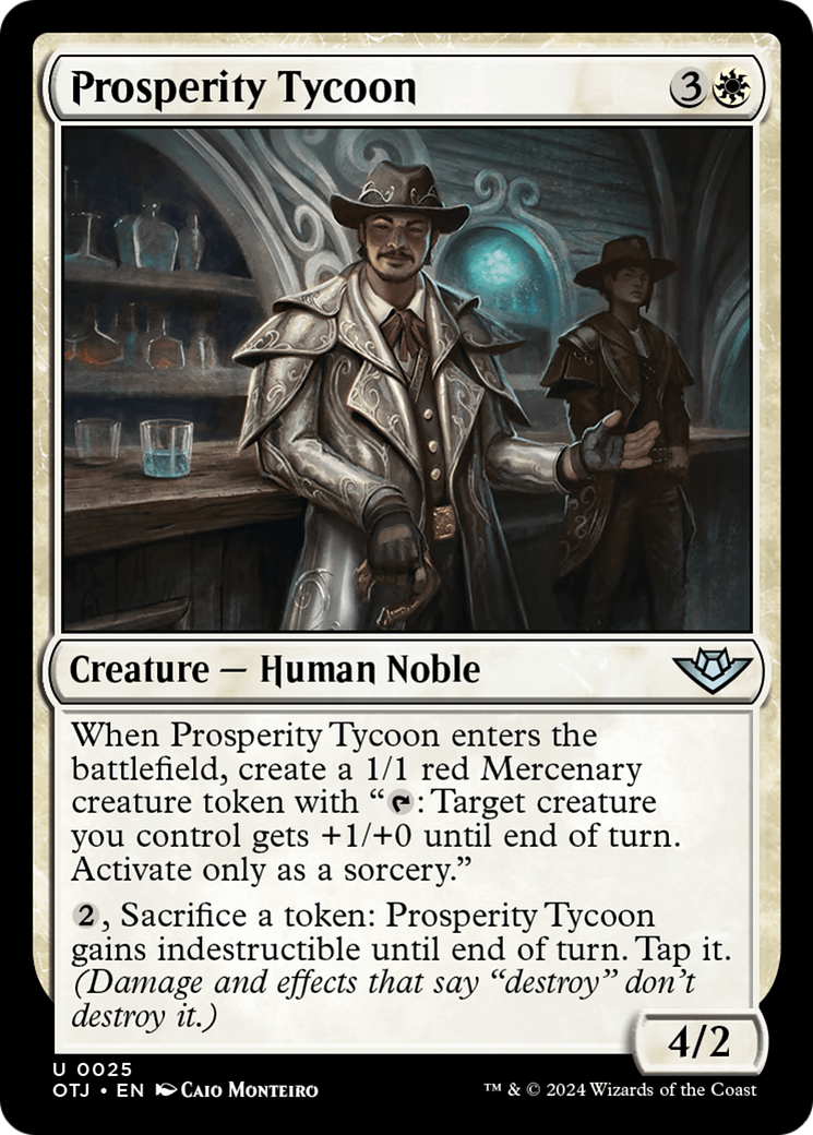 Prosperity Tycoon - Uncommon Creature — Human Noble card from Outlaws of Thunder Junction