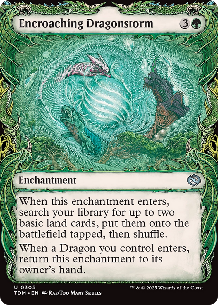 Encroaching Dragonstorm - Uncommon Enchantment card from Tarkir: Dragonstorm